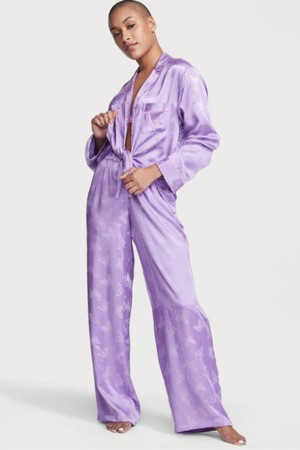 Victoria's Secret Satin Long Pyjama Set Secret Crush Butterflies | EAHS-21965