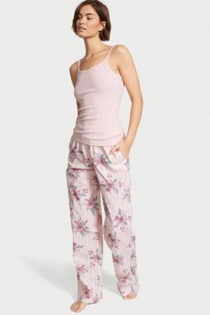 Victoria's Secret Coton Long Pyjamas Rose | HEXA-73590