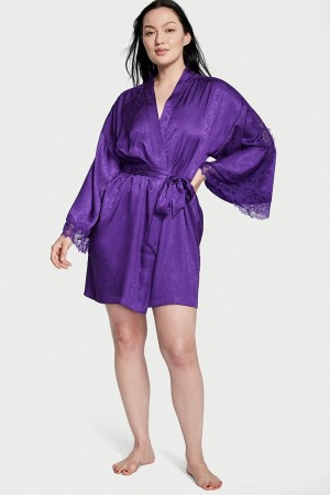 Victoria's Secret Dentelle Inset Robe Violette | PQHT-75914